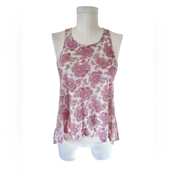 American Eagle Outfitters Tops - American Eagle Outfitters Pink Paisley Tank Top